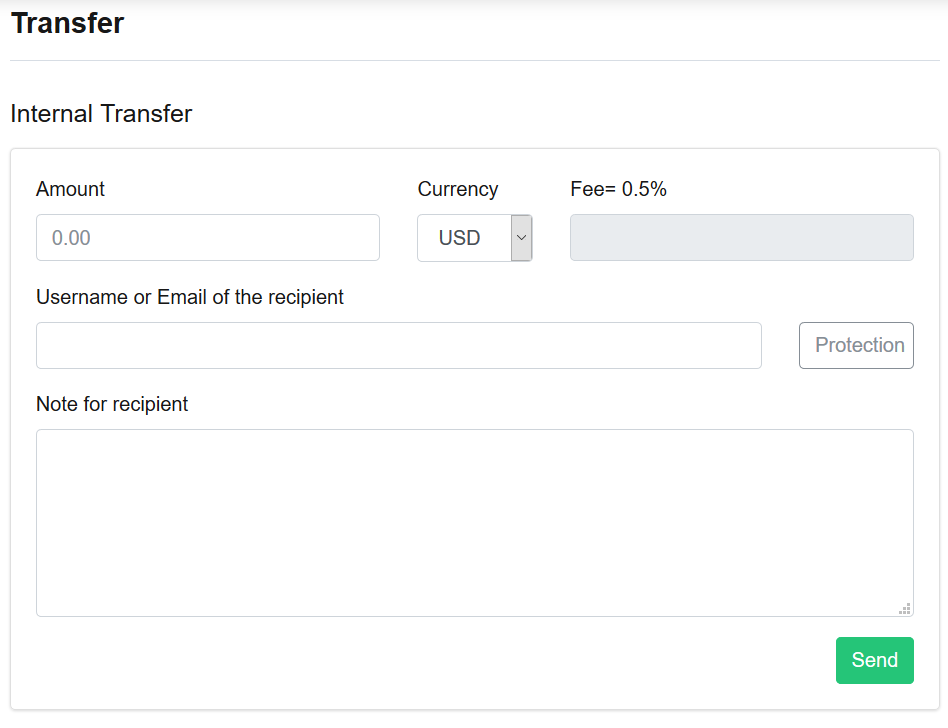 ZixiPay Transfer Screen